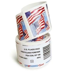 US FLAG 2022 USPS # 07404000 FOREVER STAMPS ONE ROLL OF 100 STAMPS